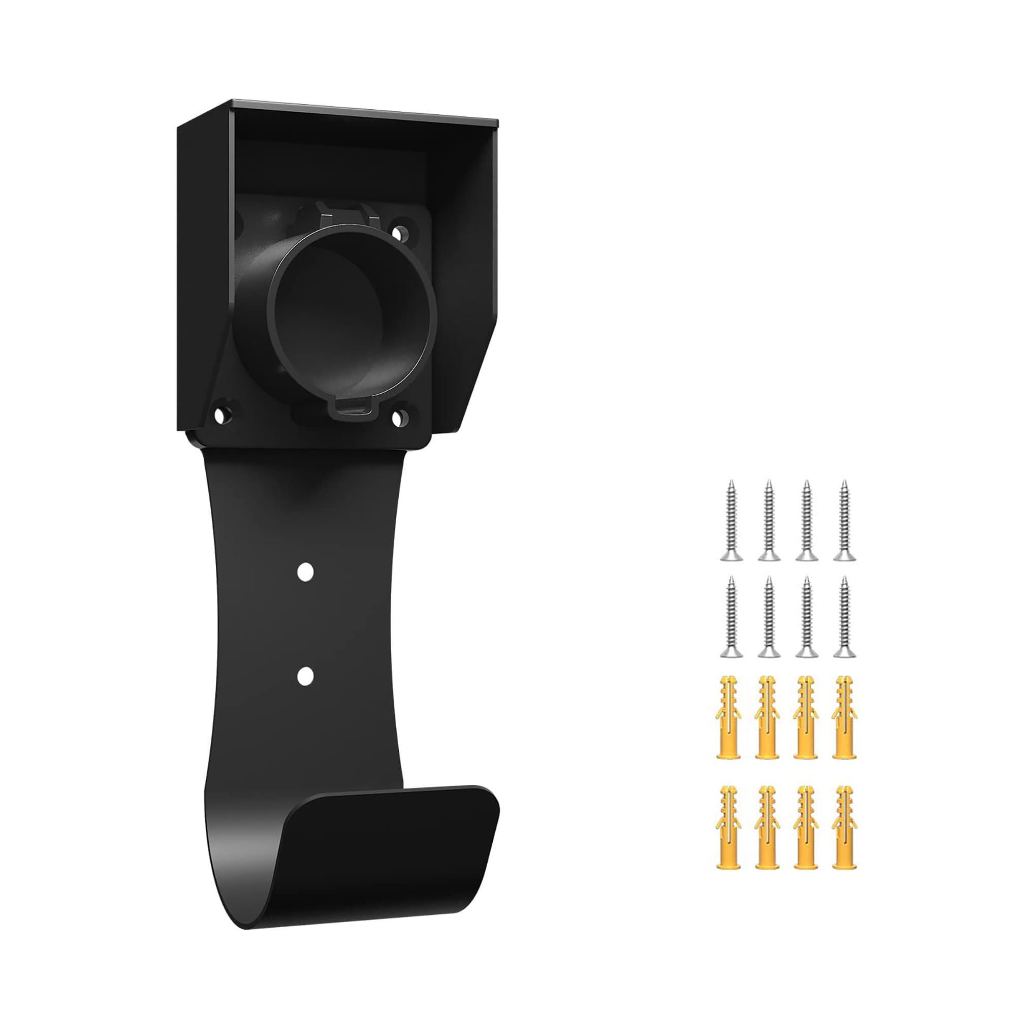 MAX GREEN julyso Wall-Mount Connector Holster Dock,Nozzle Holster Dock with Screws for SAE J1772 EVSE Electric Vehicle EV Charger Holder