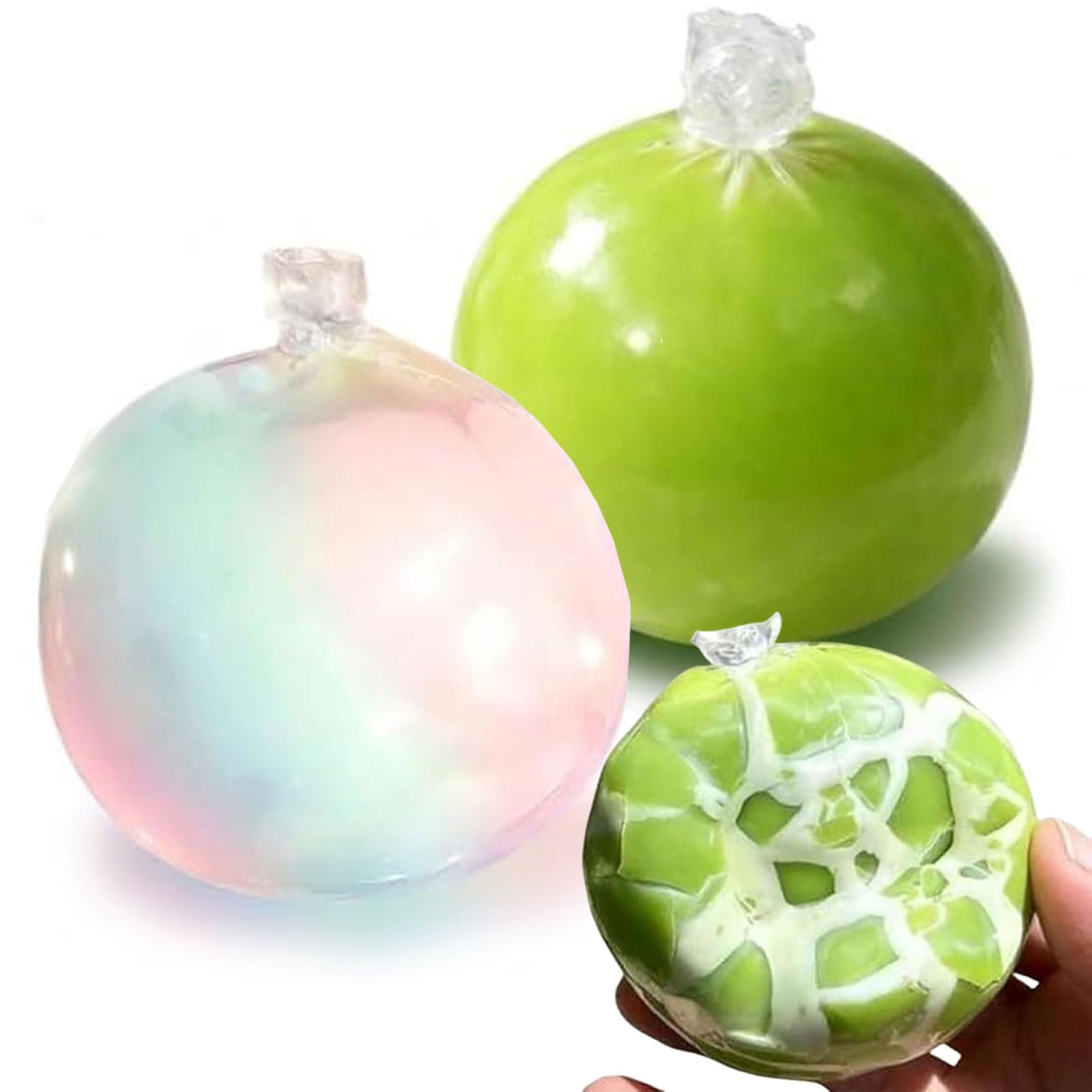 Wax Cracking Squishy, Crispy Stress Balls, Cracking Wax Ball Squishy, Fun Crispy Stress Balls, Crackings Ball Squishies Fidget Toy, Sugar Dumpling Swaps Squishies for Adults (Both)