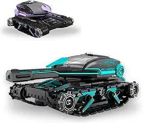 Brinquedo Tanque de Guerra Carrinho de Controle Remoto, Atira Bolinhas, Controle de Pulso Controla o Tanque, Recarregável, Azul