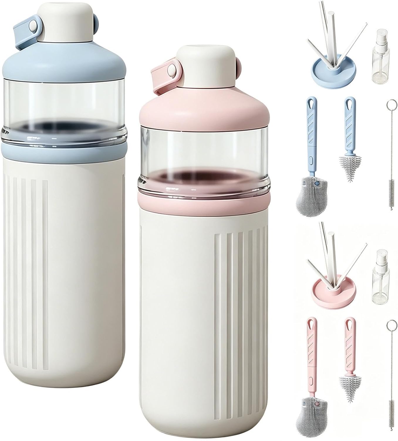Nipple Brush, Quick Ventilation Function, 20.7x7.2cm, B-aby Bottle Cleaning Brush, Small Bottle Cleaner B-Rush, Ergonomic Easy Grip Handle, for Home, Kitchen, and Travel Hygiene Needs