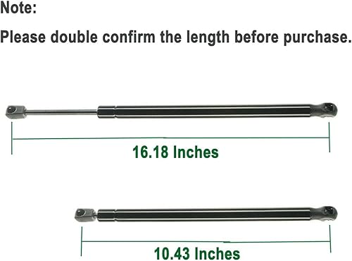 Miniatura 2 de Juego de 2 soportes de elevación de capó de 10.43 pulgadas, amortiguador de resorte de gas negro para BMW E70 E71 X5 X6 2008-2013