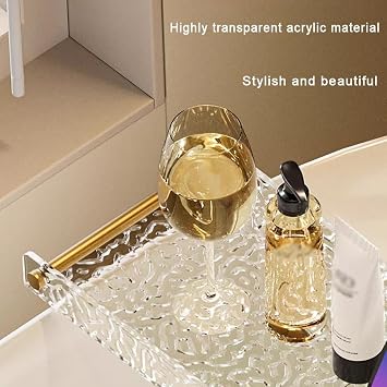 Acrylic Bathtub Tray Caddy - Expandable & Adjustable Bathroom Tub Table Idea for Loved Ones - Ideal for Relaxing Baths and Holding Essentials