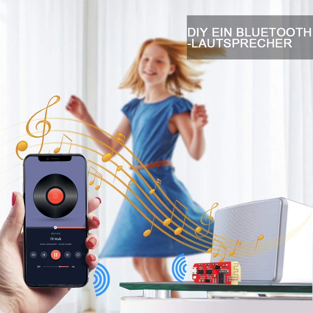 Récepteur Bluetooth 5.0 Mini Amplificateur Audio Stéréo 2x5W - Module DIY Pour Enceinte Sans Fil
