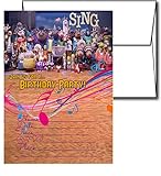 12 SING Birthday Invitation Cards (12 White Envelops Included) #1