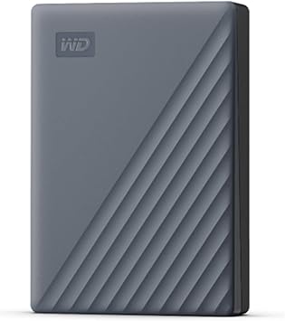 Western Digital WD Portable HDD 5TB USB 3.0 Gray My Passport USB-C Dual Compatibility with USB-C & USB-A, Encryption, Password Protection, External Hard Disk / Manufacturer