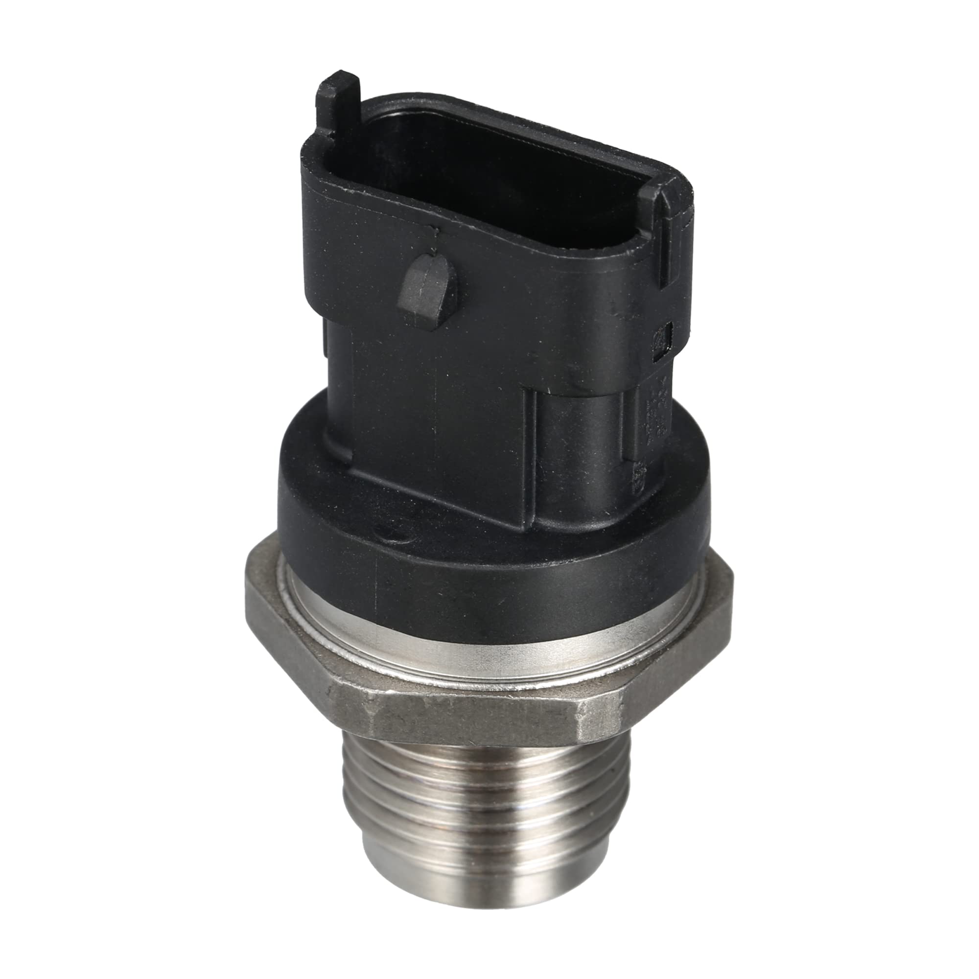 X AUTOHAUX Combustible Riel Presión Sensor Negro 1Pc Para Ford 3-Pin | Para Volvo, Para Fiat, Para Man, Jack, 0281002937, Plástico/Metal, 5X3X2.7Cm, M18X1.5, 3 Pines, Reemplazo Directo