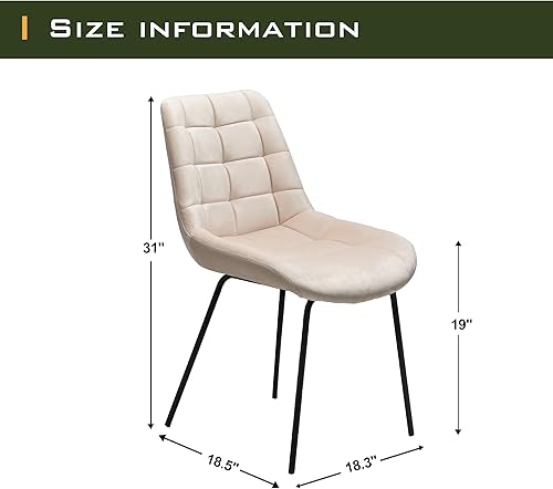 Miniatura 10 de NicBex Sillas de comedor de terciopelo, sillas de recepción tapizadas, silla decorativa copetuda con patas de metal para la cocina del hogar, sala