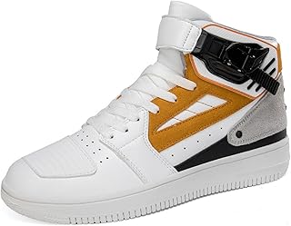 Botas unissex confortáveis para motocicleta, botas de couro de microfibra à prova de intempéries para bicicleta de sujeira, sapatos modernos para andar de motocicleta (Color : Yellow, Size : 47 EU)