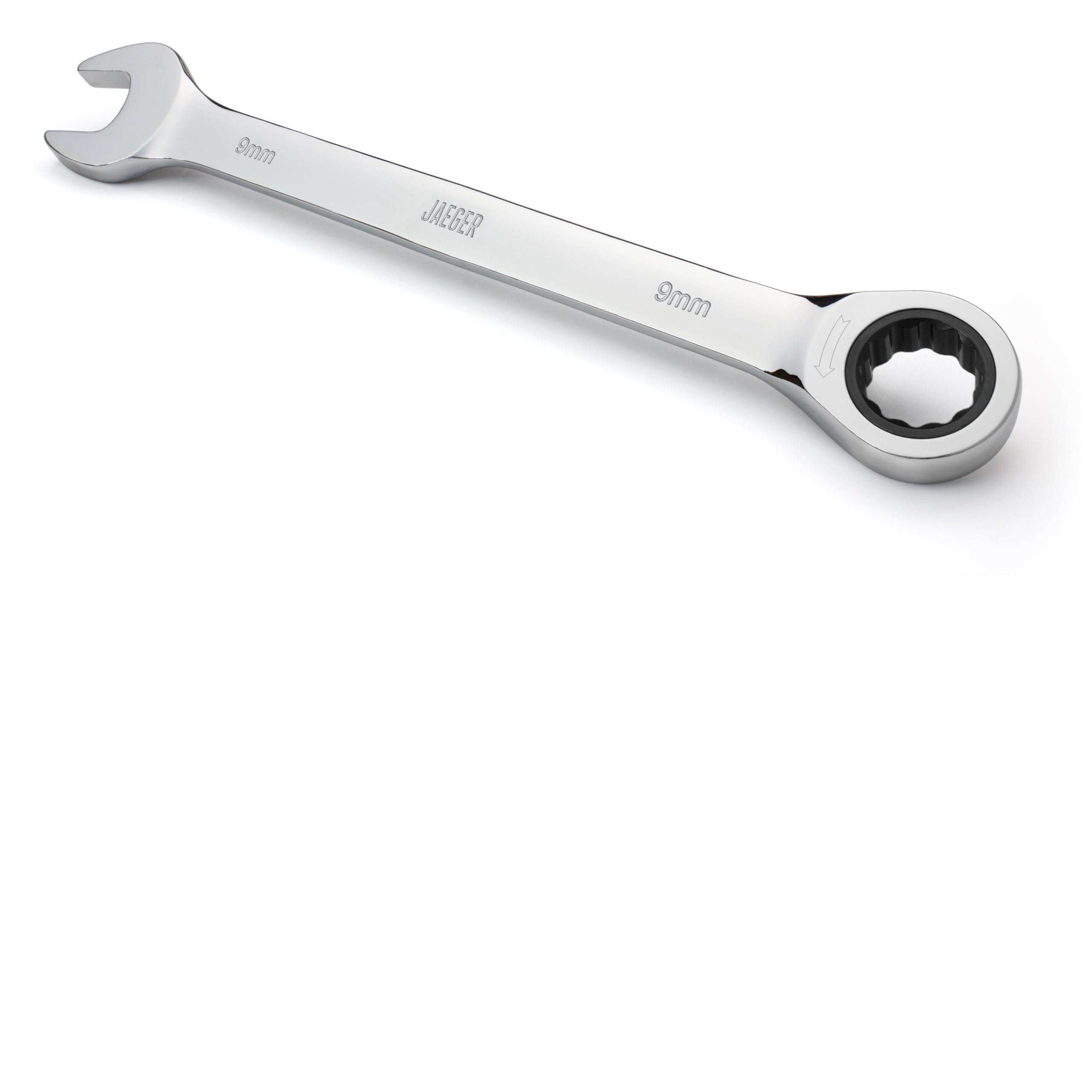 Jaeger 9 mm Ratchet Spanner, Precision, Chrome Vanadium, Metric