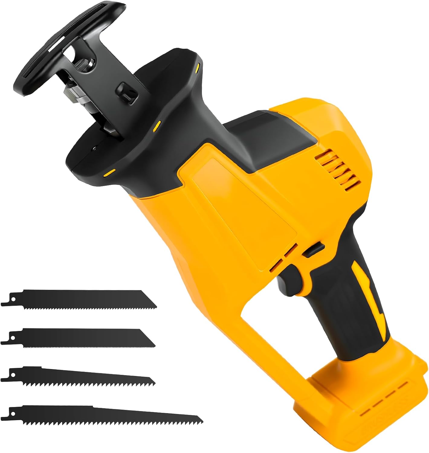 Cordless Reciprocating Saw for Dewalt 20V Battery, Brushless Motor Recipro Saw with 4 Blades Kit, 0-3100 SPM Variable Speed, Power Saws for Cutting Wood/Metal/PVC(Only tool)