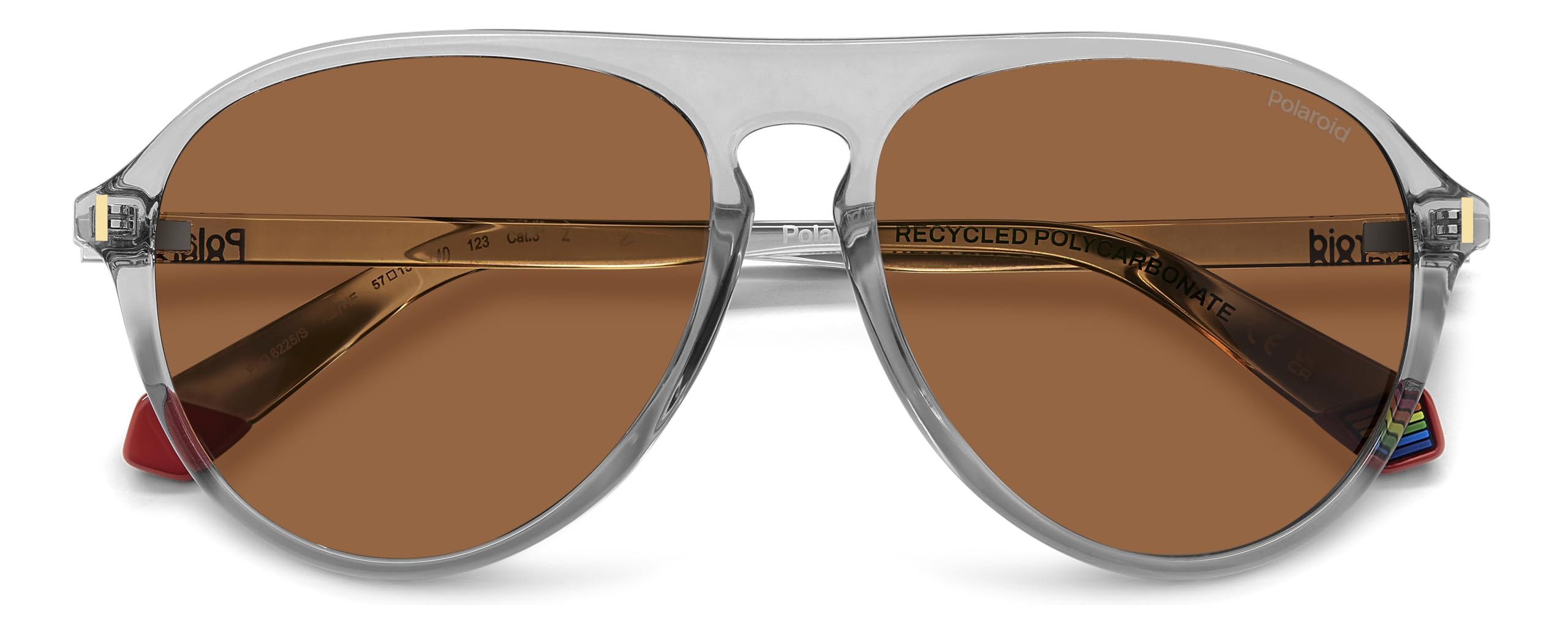 POLAROID Brille PLD 6225/S Größe 57-15 mm Grau/Eye size: 57 - Bridge size: 15