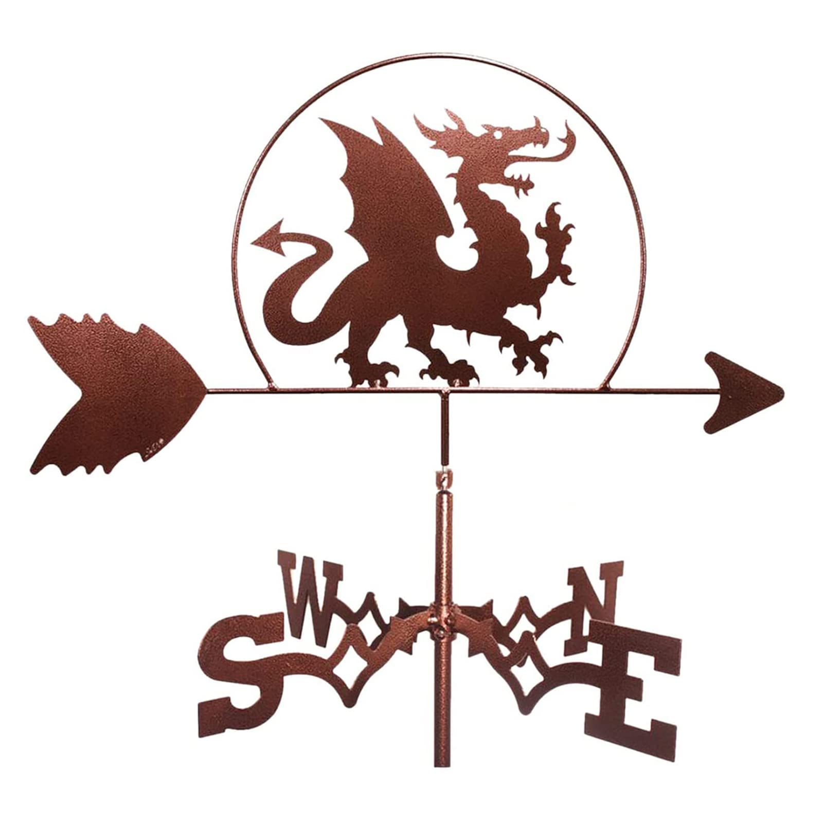 Measuring Tools Weather Vane Direction Indicator WeatherVane Roof Mount Weathercock Garden Metal Decorations Farmhouse Weather Vane Easy Use Decorations D 35X50CM