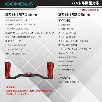Amazon | ゴメクサス (Gomexus) 95mm クランク ハンドル シマノ