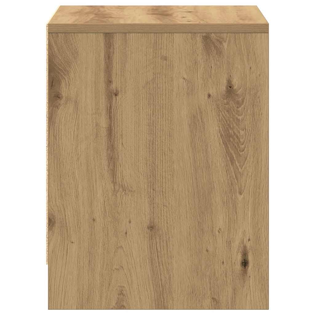 vidaXL Cabinet de Chevet avec tiroir Chêne Artisanal 45 x 34 x 44,5 cm, Table de Chevet Rustique, rangements Pratiques, Meuble décoratif, Parfait pour l'organisation à la Maison