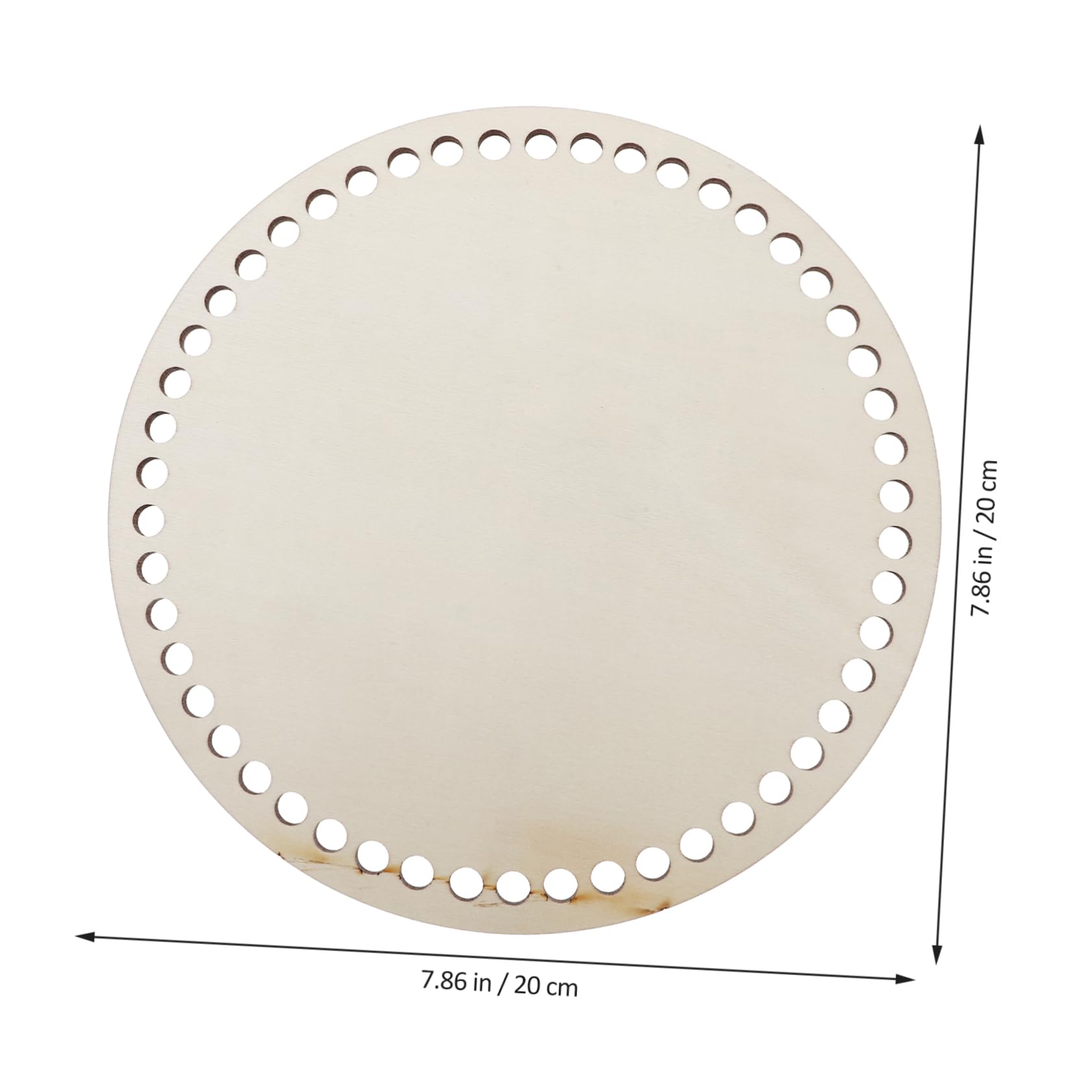 HOMSFOU 2pcs Heart Crochet Basket Bases Baskets Home Decor Bag Material Bag Supply Bag Decoration Handbag Bottom Bases Basket Weaving Bottom Circle Blank Bottom Basket Bottom Wood