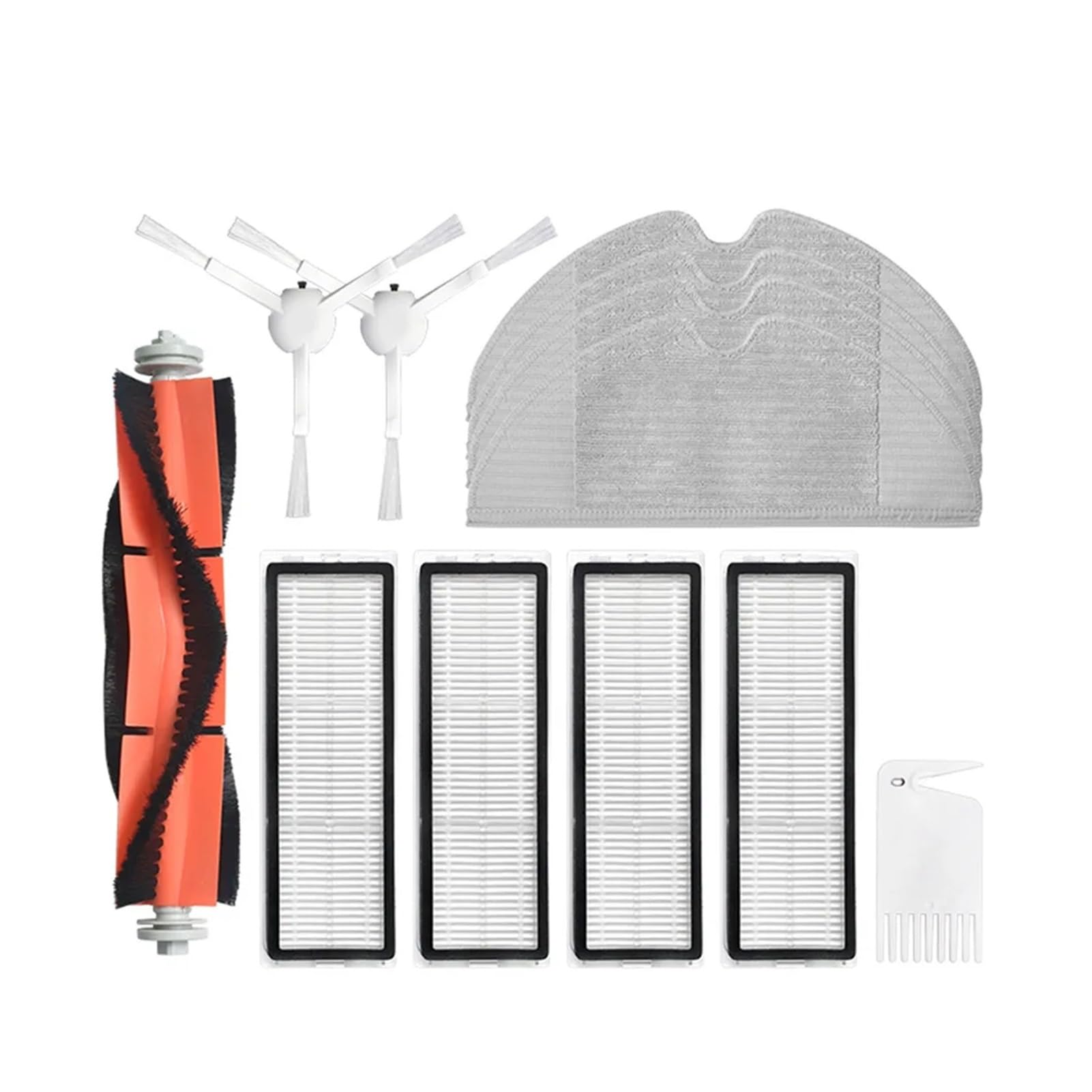 Dirlux Compatible with XIAOWA E352 Xiaomi Mijia 1C 2C 1T Dreame F9 Robot Vacuum Main Brush Side Brush Filter Mop Kit(Set A)