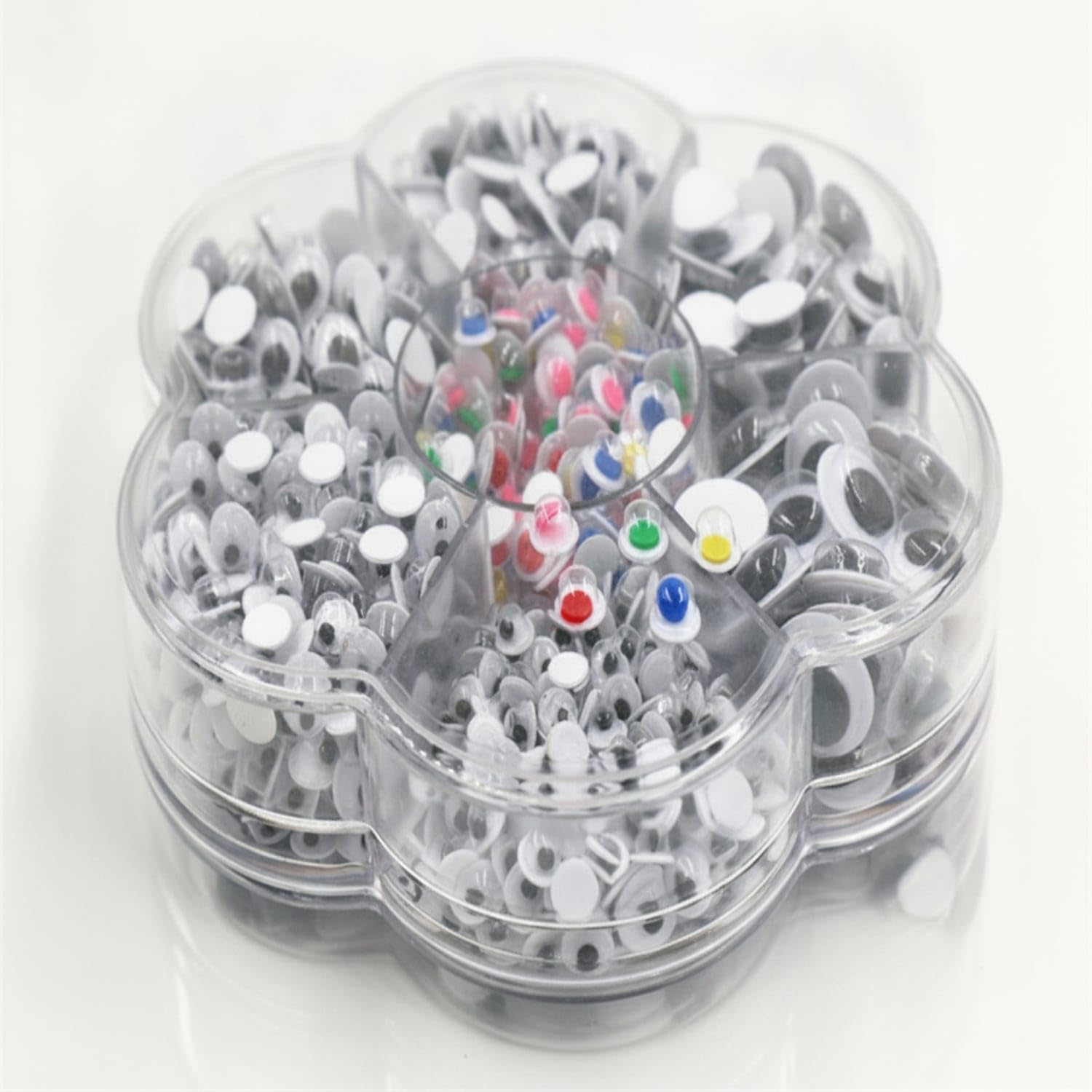 800 Pieces Plastic Safety Eyes with Washers Compartment-Boxed Safety Eyes Domed Craft Supplies Flat-Backed for Doll Makers, Crafters, Hobbyists, DIY Projects, Classroom Crafts, Multicolor, 800PCS-image-20