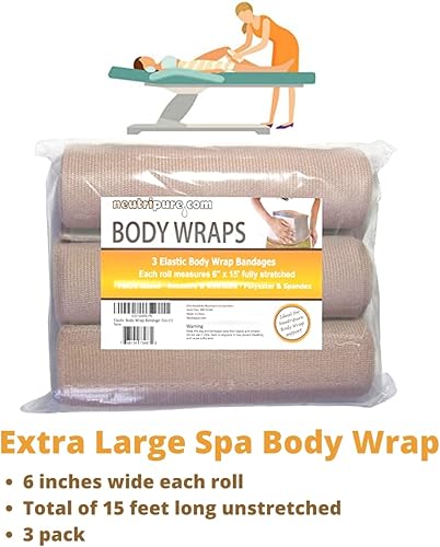Miniatura 6 de Neutripure Body Wrap Support - Vendajes elásticos - Lavable y extra ancho (paquete de 3)