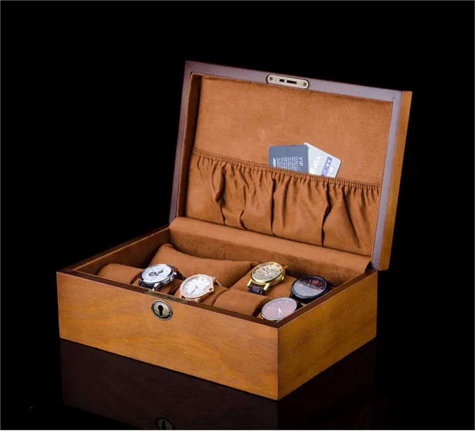 Portaorologi in Legno Massello Scatola porta orologi in legno da 10 slot | Solido supporto for display organizer(Style 3)