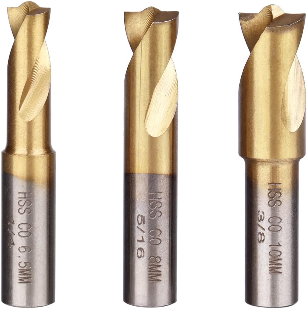 Wolfride 3PCS Spot Weld Drill Bits Spot Weld Removal Tool 6.5MM 8MM 10MM