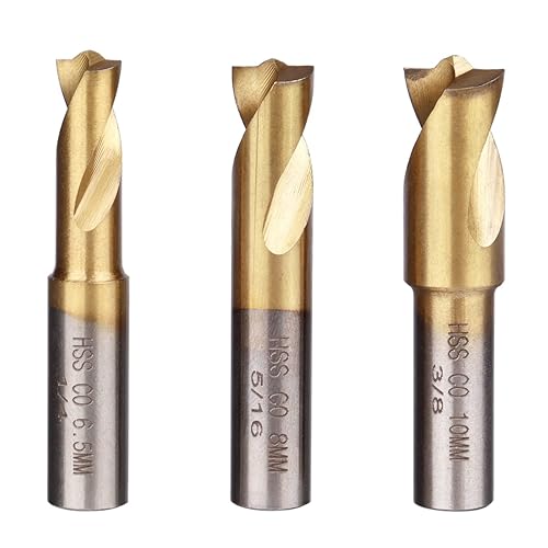 Wolfride 3PCS Soldadura por puntos Brocas Herramienta de eliminación de soldadura por puntos 6.5MM 8MM 10MM