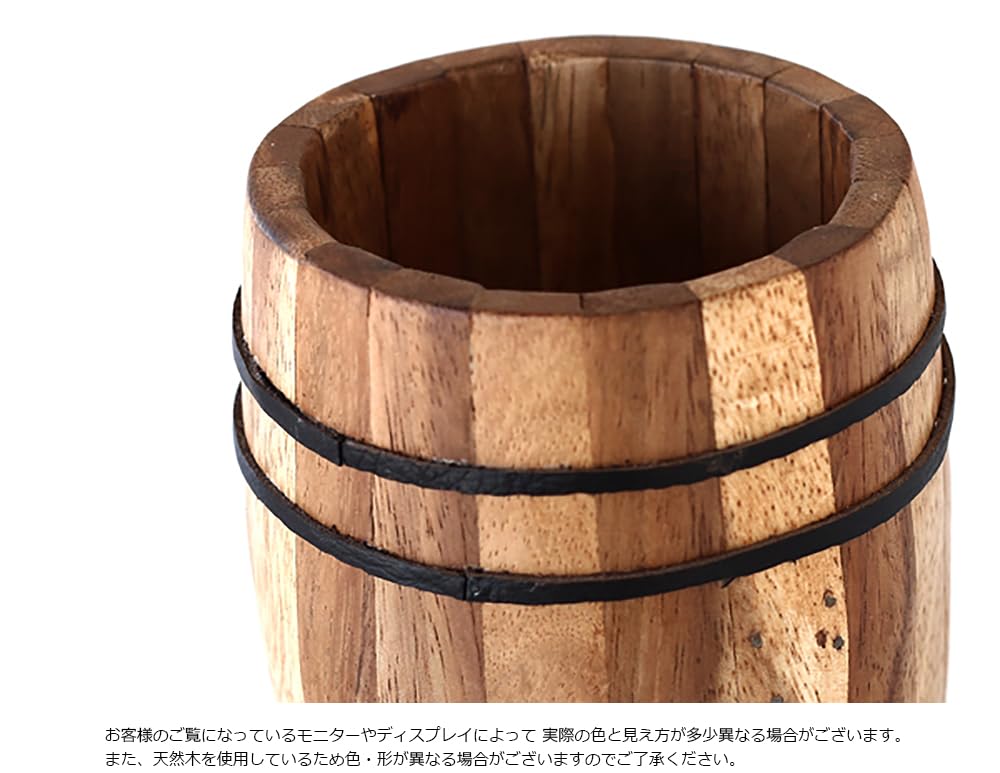 Amazon.co.jp: 樽型小物入れ 約Φ10.5×H12cm : ホーム＆キッチン