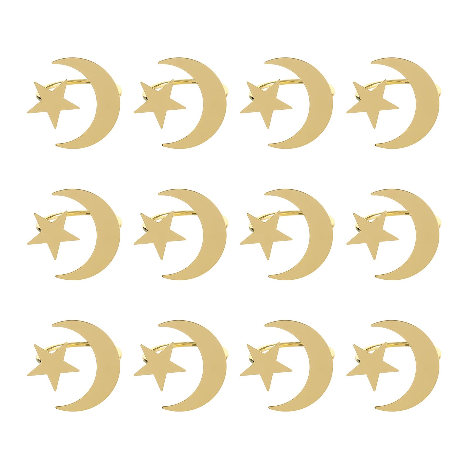 LUCKGONI Elegant Alloy Moons Sun Napkin Rings For Weddings Parties Home Dining Decoration Festival Tableware Clip