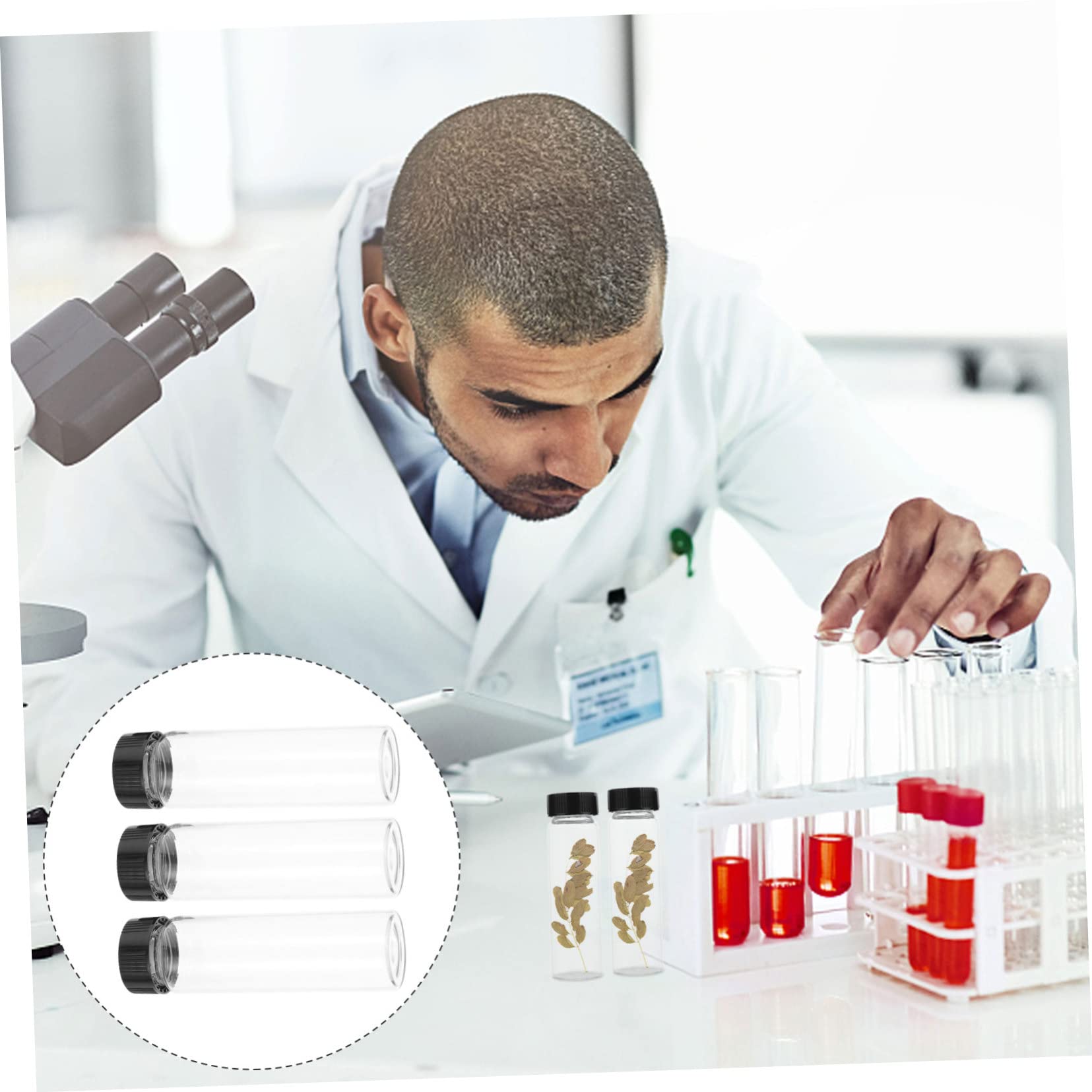 Angoily 12pcs Glass Bottle Balance Bottles Lid Experiment Vial Refillable Vial Bottle Mist Bottle Clear Kit Mini Perfume Bottle Experiment Bottles Dispensing Cups Transparent Vial Misting