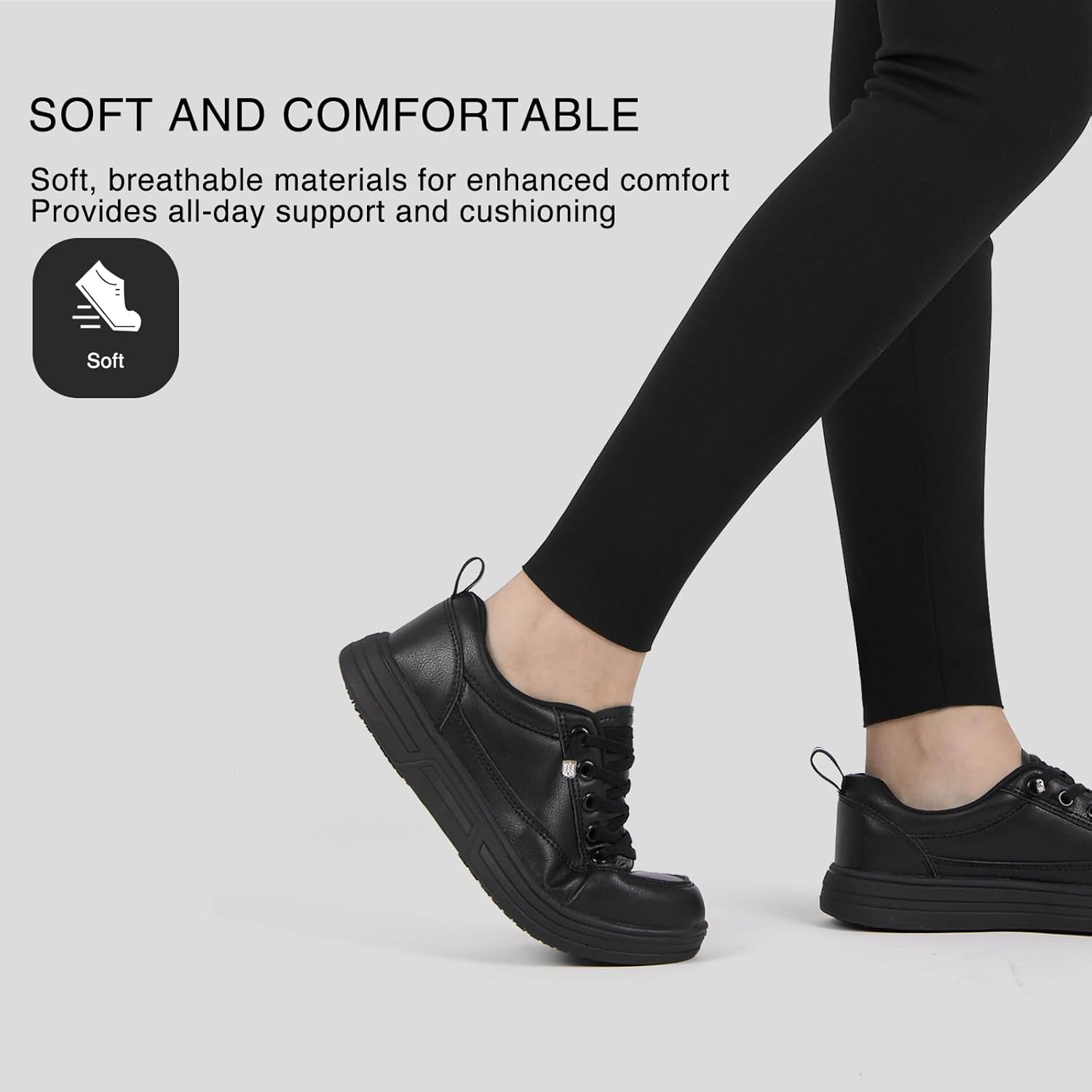 Treesky Non Slip Work Shoes for Women in Food Service - Slip Resistant, Waterproof, Comfortable & Lightweight Sneakers, Suitable for Restaurant, Kitchen & Nursing Crews - Image 4