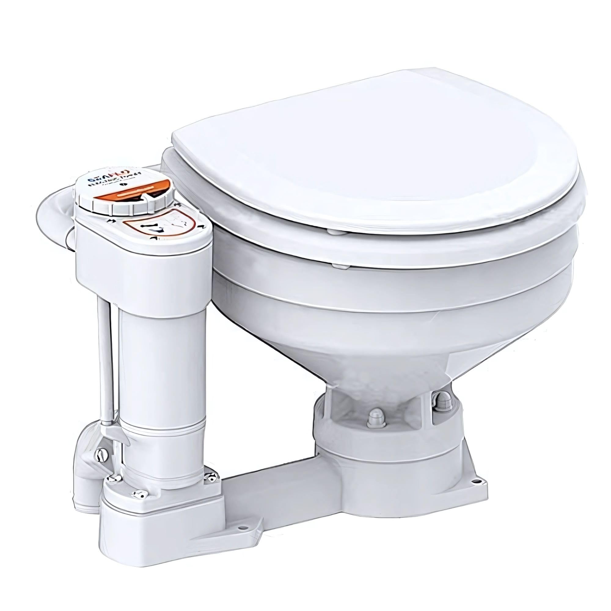 SEAFLO 24V Electric Twist Flush Marine Toilet Boating Head
