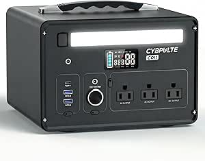 Portable Power Station 1000W (2000W Surge), 1008Wh LiFePO4 Battery with Multiple Outlets for Camping and Emergency