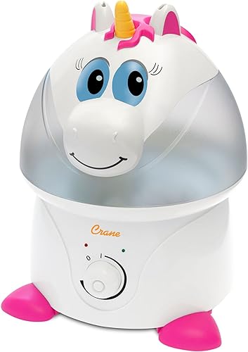 Vista 8 de Crane Humidificador ultrasónico de niebla fría animal de 1 galón para dormitorio y guardería, apagado automático, salida ajustable, zorro