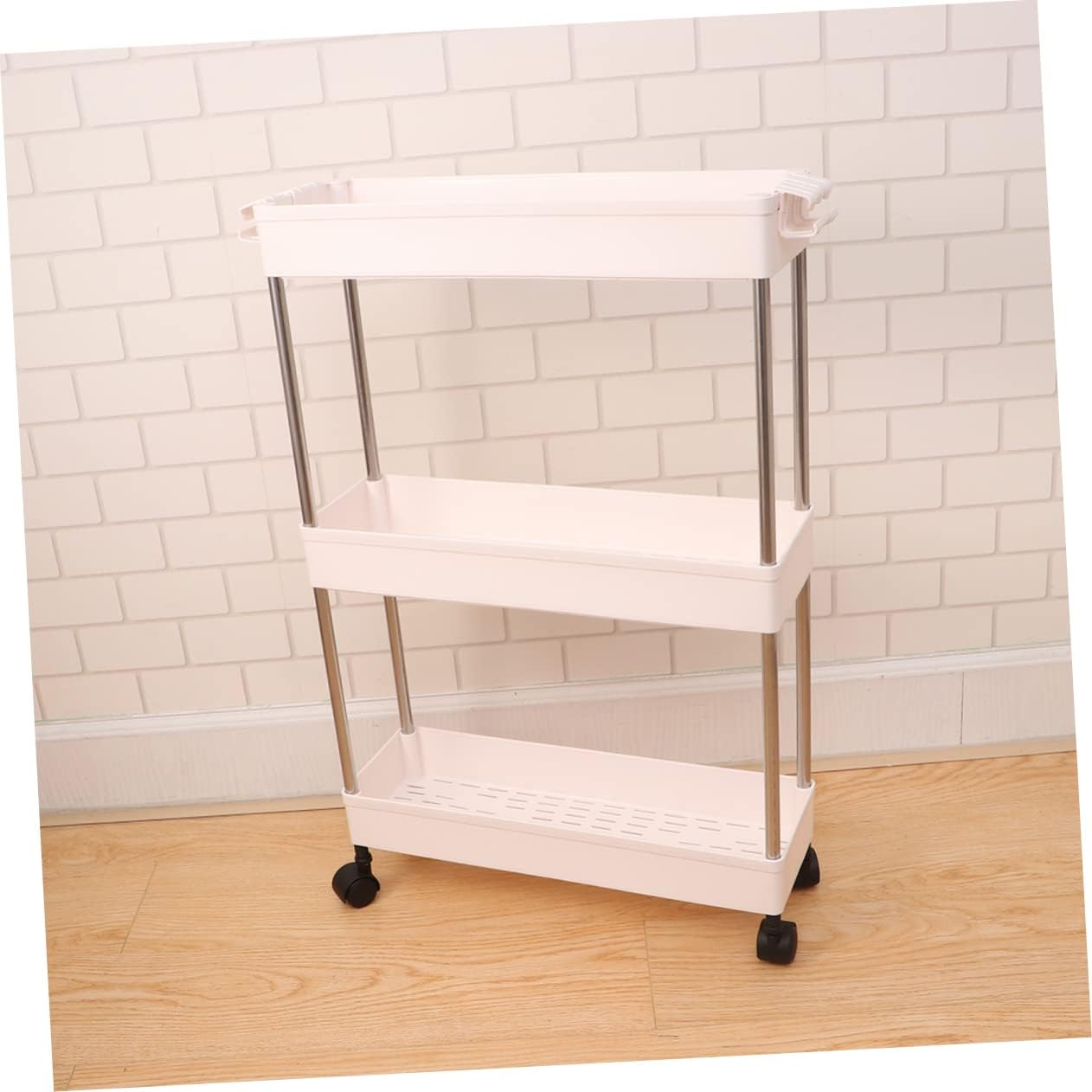 Cabilock 1pc Plastic Multi-Layer Bathroom Storage Rack White Organizer for Kitchen and Bathroom Space-Saving Shelf for Toiletries and Accessories