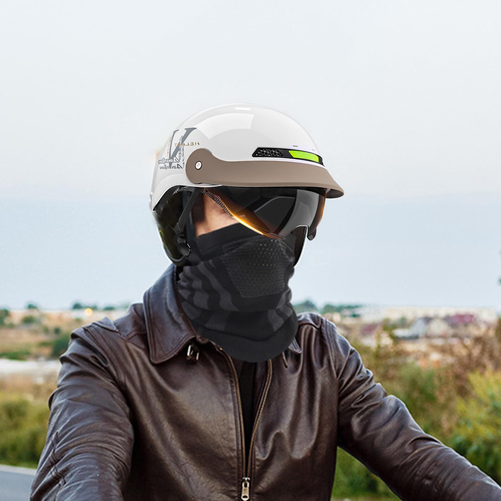 Casco de Motocicleta Abierto De Cierre Rápido De Protección