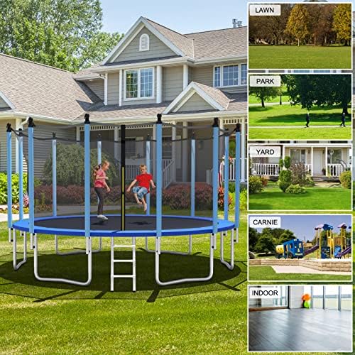 Giantex Trampoline, 8Ft 10Ft 12Ft 14Ft 15Ft 16Ft ASTM Certified Approved Recreational Trampolines with Enclosure Net, Outdoor Large Trampoline with Ladder for Adults Kids 7 61R3Wk76HoL. AC