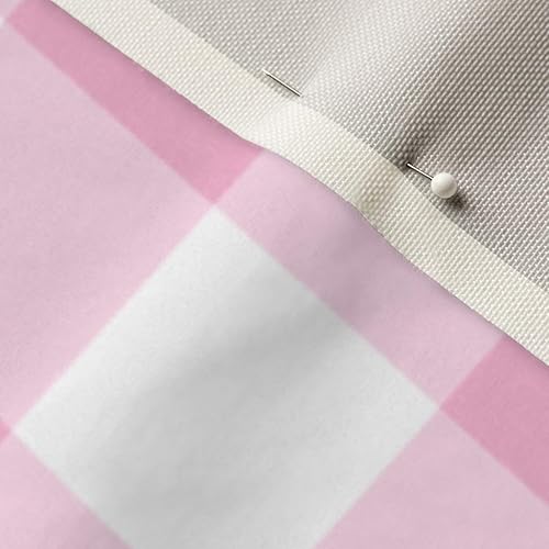 Vista 16 de Spoonflower Tela – Buffalo Check Pink Plaid Checks Nursery Girl Impreso en tela Minky por The Yard – Cobijas de bebé de costura edredón respaldo