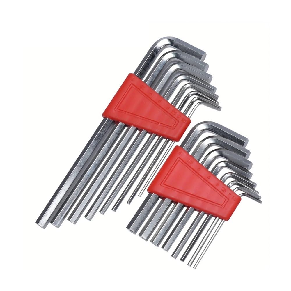 IMGASDCSD Allen Wrench, 8 Pcs Metric Inch L Wrench Allen Key Short Arm Set Pocket(1 Small and 1 Large)