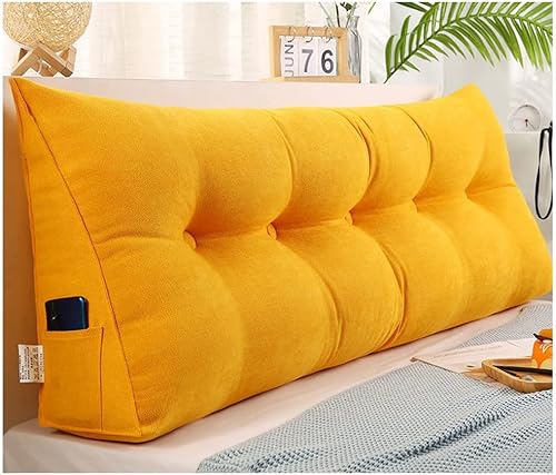 Miniatura 10 de Almohada para cabecero, cojín triangular de lectura, almohada grande con respaldo de posicionamiento, almohada para sofá cama con funda extraíble