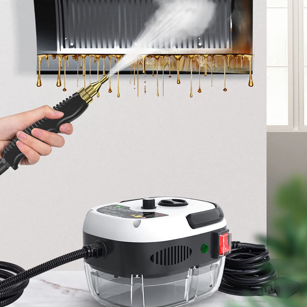 nLn Hope Portable Handheld Steam Cleaner, 2500W, 105C Steam, 3BAR Pressure, 1000ml Tank, 6-Position Adjustment, Floor, Sink, Car, etc.