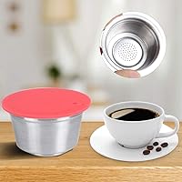 Vista 4 de Acouto Cápsula reutilizable para fabricante Taza de filtro de cápsula recargable de acero inoxidable (rojo)