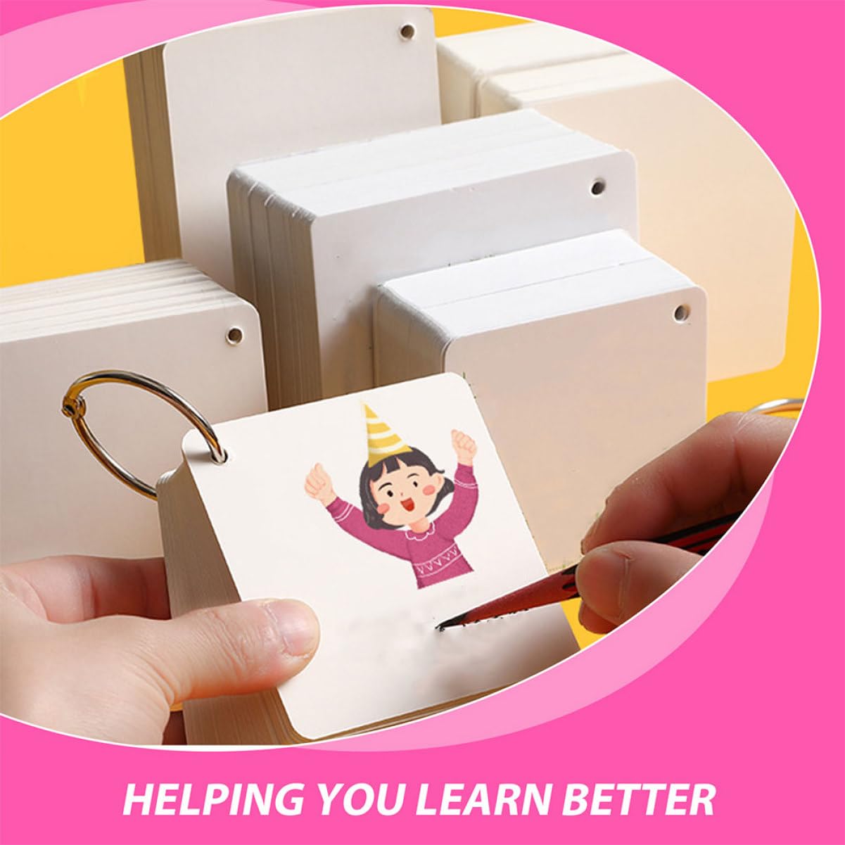 300blätter Leere Karteikarten Blank Cards zum Notieren und Lernen Kleine Papierkarten für Schule Büro und Diy-projekte Leicht und Transportabel