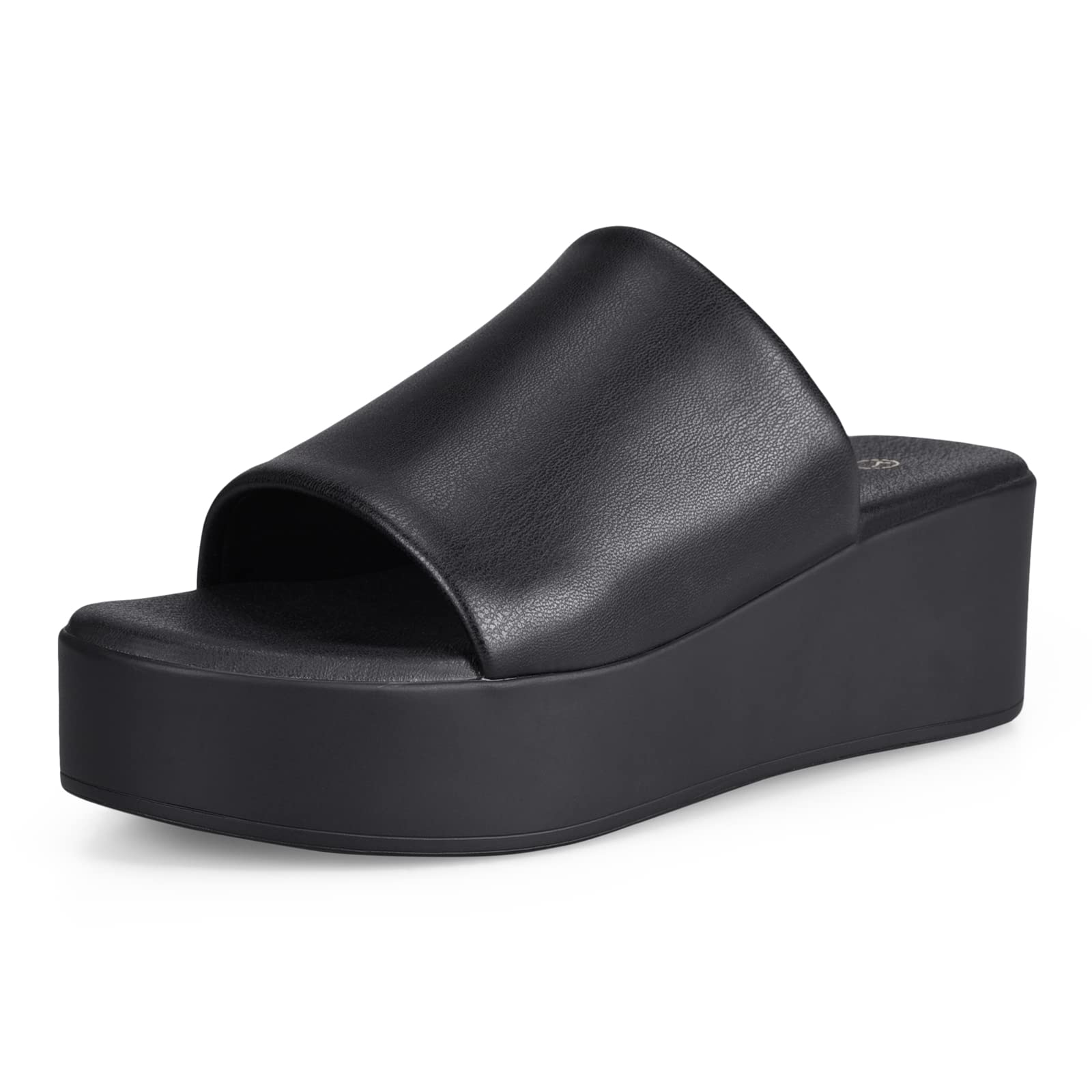 zero-sum Women's Platform Sandals Comfortable Open Toe Backless Slip On Wedge Sandals Summer Casual Slippers for Women