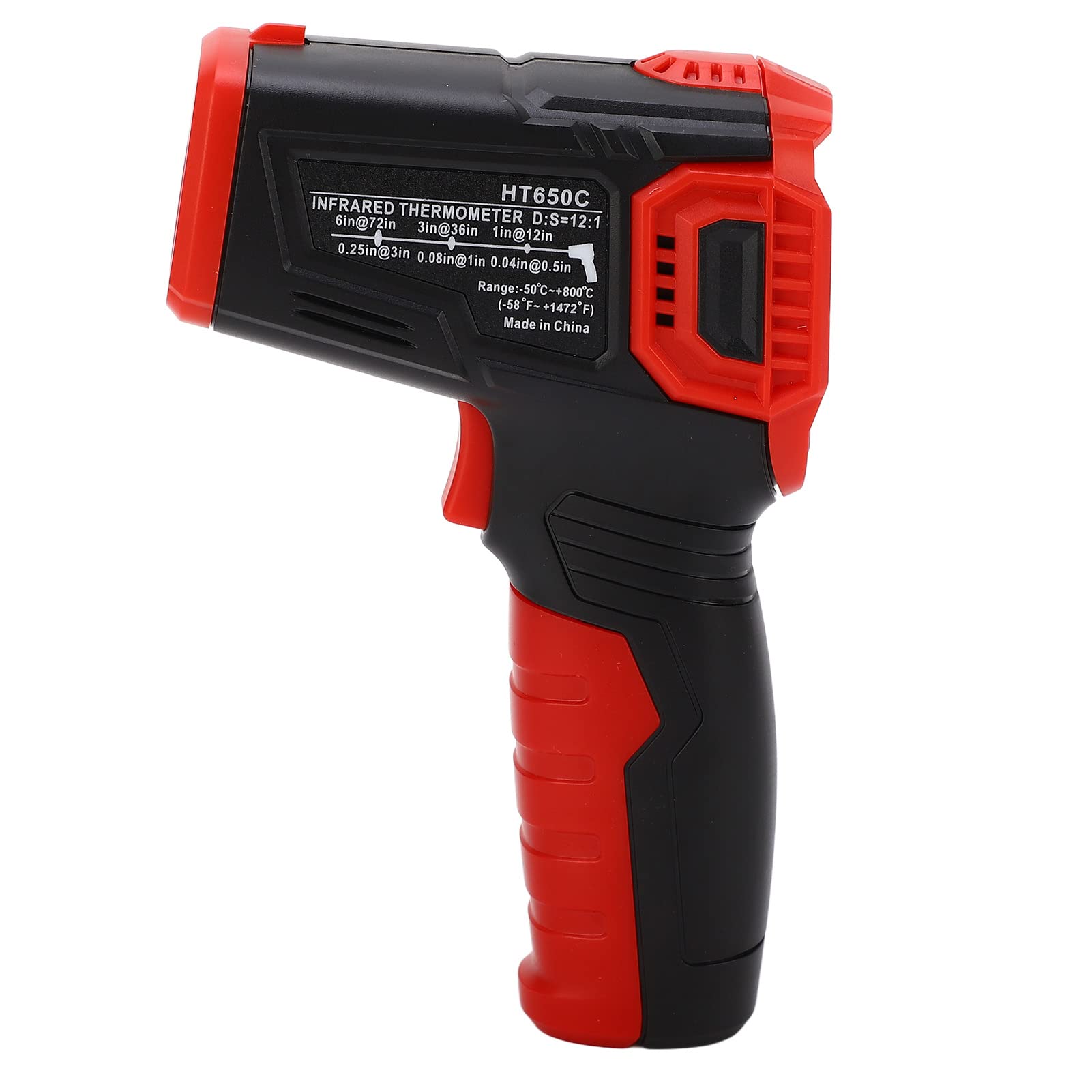 Termómetro infrarrojo con pantalla LCD a color y alarma de luz sonora - Pistola de medición de temperatura sin contacto para procesamiento industrial de metales Preparación de