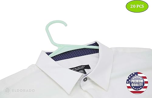 Miniatura 4 de Eldorado Perchas para ropa de tamaño adulto, plástico, ideales para uso diario estándar, ropa, camisas, blusas, camisetas, vestidos, chaquetas,