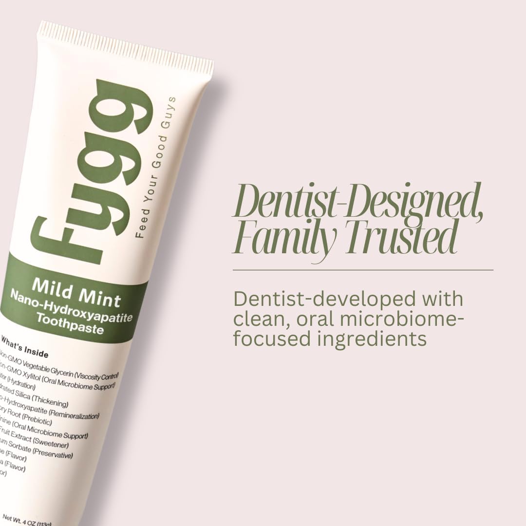 Fygg Fluoride Free Toothpaste, Nano Hydroxyapatite (Mild Mint) | Dentist Recommended - for Remineralizing, Whitening, & Sensitive Teeth - Premium Tooth Paste for Adults & Kids Oral Care (4oz) - Image 8