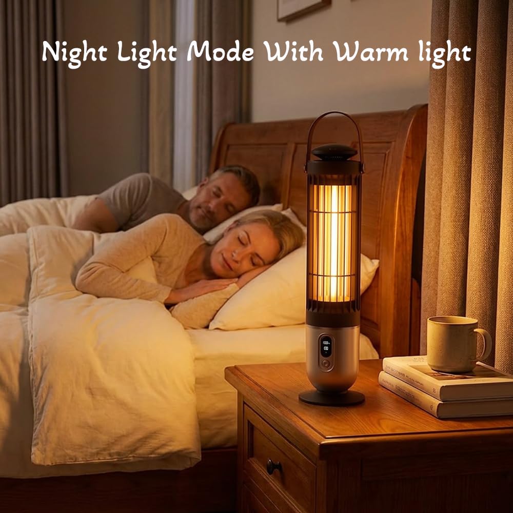 FanFuGuo® Lampe Anti Moucherons Anti Moustique Mouche Rechargeable, Lampe UV et veilleuse 2 en 1 avec capteur crépusculaire, Anti Insectes Volants Tue Mouche Electrique Intérieur et extérieur (Black)