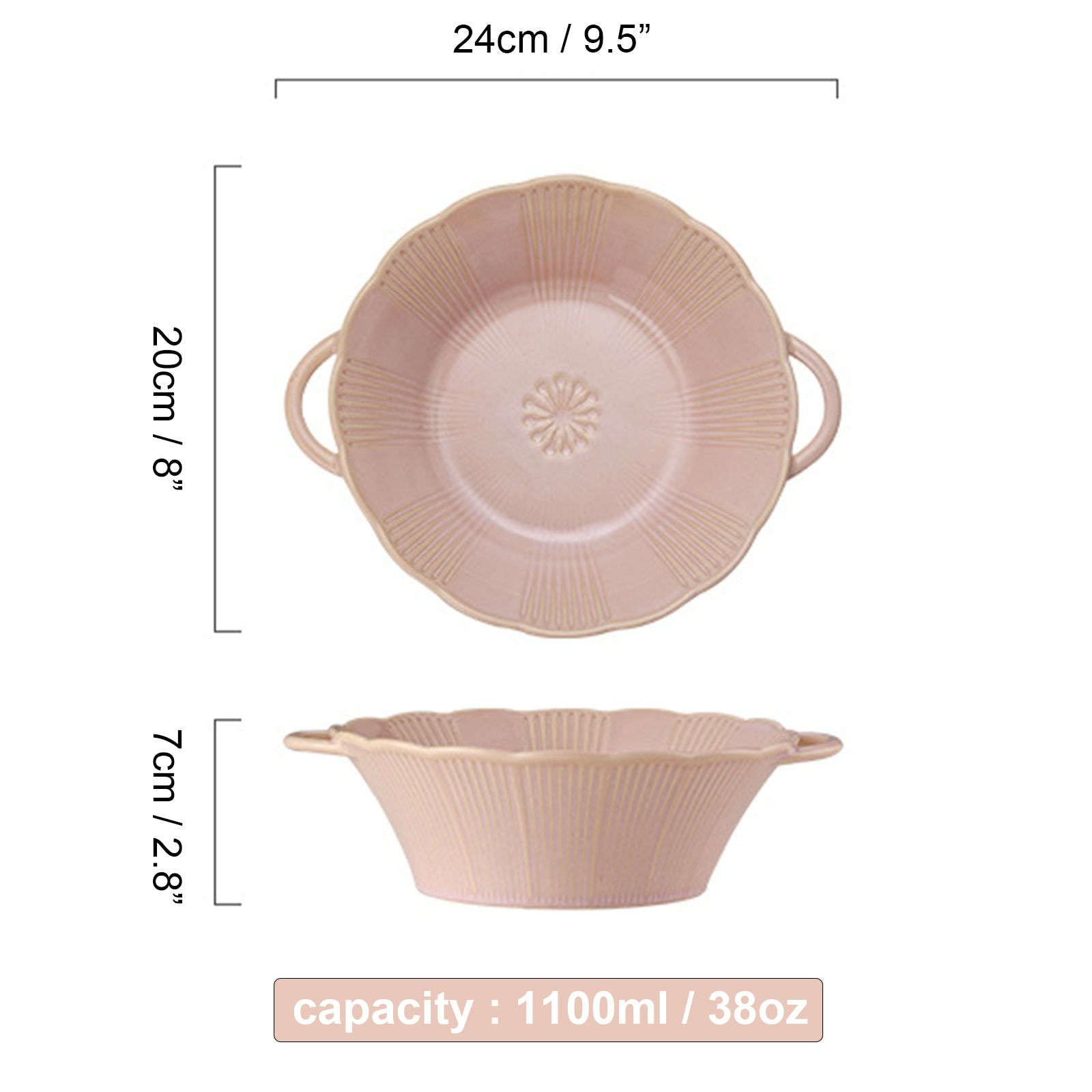 Cuenco para ensalada, cuencos para sopa, cuenco de cerámica con asa, cuenco de ramen de cerámica, cuencos Pho grandes, cuenco para sopa apto para microondas, cuenco para fideos Udon-azul-24x20x7cm,