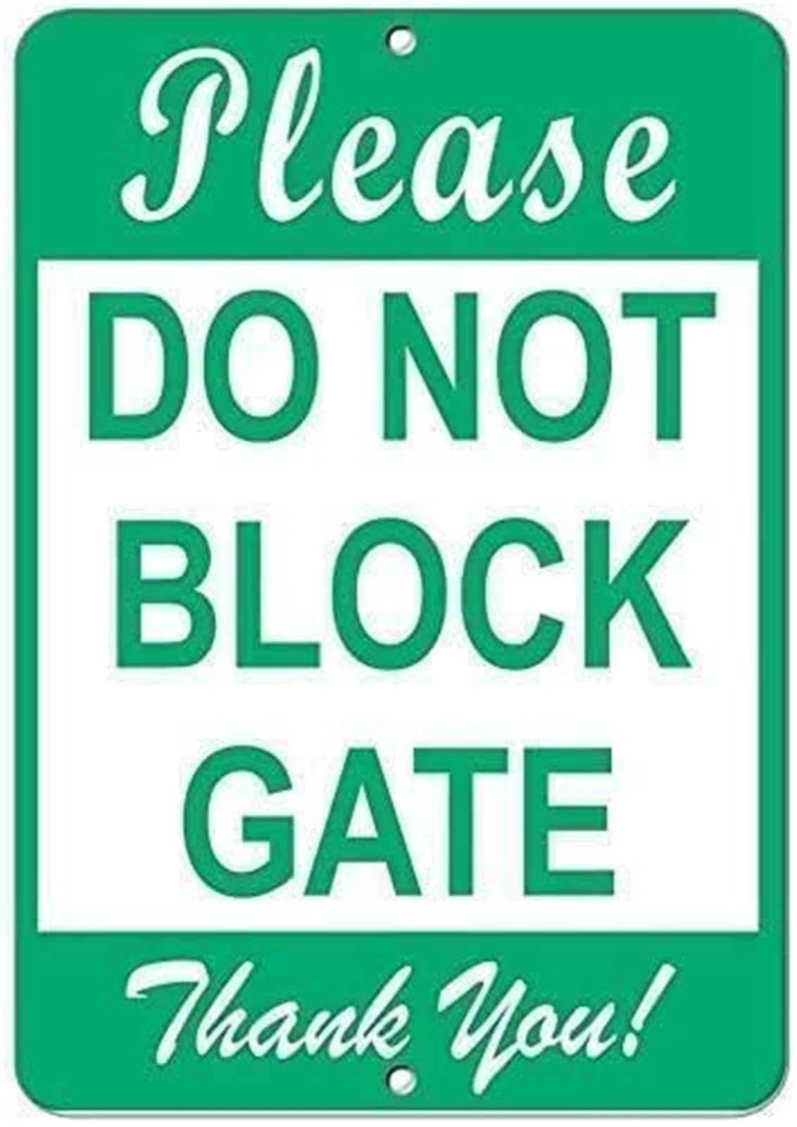 FNYUVNFAF Do Not Block Gate Warning Metal Sign Vintage Plaque For Property Entrance 8 X 12 in