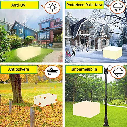 Housse de protection imperméable table de jardin bâche 420D anti-UV