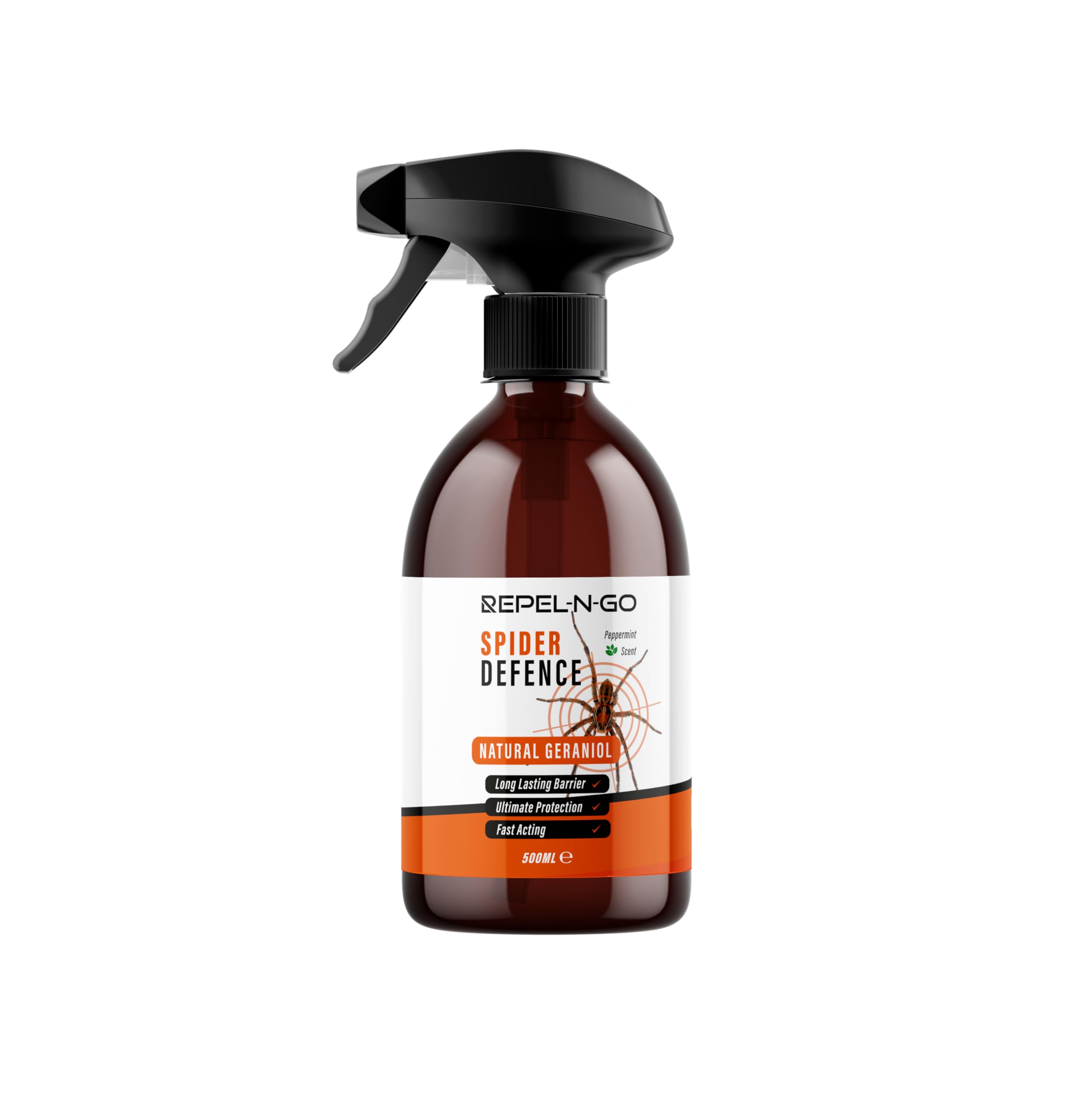 Repel-N-Go - Spider Repellent Deterrent Spray | Natural Eco-Friendly Pest Control Defence for Indoors and Outdoors - Contains Peppermint & Geraniol - 500ml
